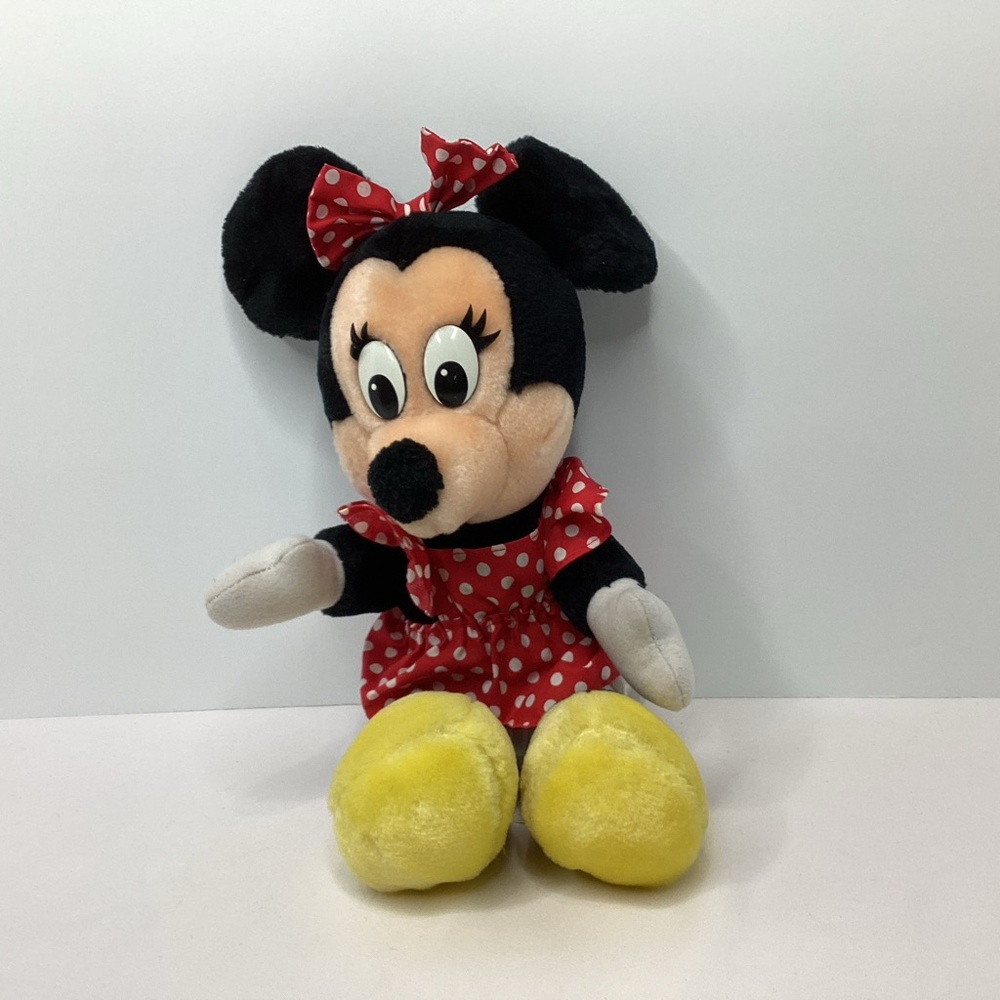 Disneyland Disney World Vintage Minnie Mouse 1980s 10" Plush Doll Stuffed Animal - Picture 1 of 9